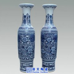 景德鎮(zhèn)落地大花瓶燒制工藝，多作陶瓷禮品用